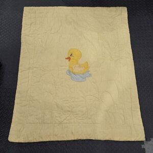 Handmade Yellow Gingham Duckie Quilt